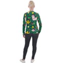 Funny Decoration Christmas Pattern Background Velour Zip Up Jacket View2