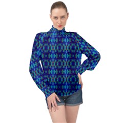 Ab 156 High Neck Long Sleeve Chiffon Top by ArtworkByPatrick