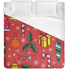 Colorful Funny Christmas Pattern Duvet Cover (king Size) by Vaneshart