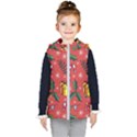 Colorful Funny Christmas Pattern Kids  Hooded Puffer Vest View1