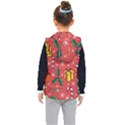 Colorful Funny Christmas Pattern Kids  Hooded Puffer Vest View2