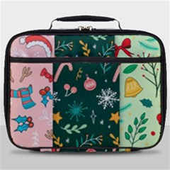 Hand Drawn Christmas Pattern Collection Full Print Lunch Bag by Vaneshart