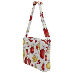 Vintage Christmas Pattern Background Cross Body Office Bag by Vaneshart