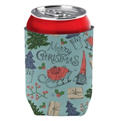 Vintage Christmas Pattern Can Holder