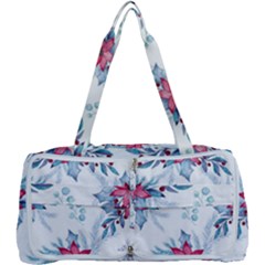 Watercolor Christmas Floral Seamless Pattern Multi Function Bag by Vaneshart