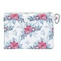 Watercolor Christmas Floral Seamless Pattern Canvas Cosmetic Bag (XL) View2