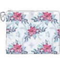 Watercolor Christmas Floral Seamless Pattern Canvas Cosmetic Bag (XXXL) View1