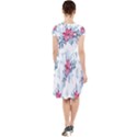 Watercolor Christmas Floral Seamless Pattern Cap Sleeve Midi Dress View2