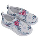 Watercolor Christmas Floral Seamless Pattern Kids  Velcro No Lace Shoes View3