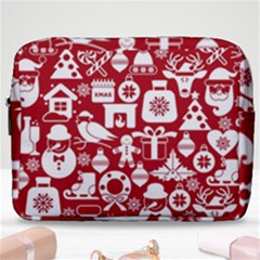 Christmas Seamless Pattern Icons Make Up Pouch (large)