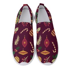 Christmas Pattern Collection Flat Design Women s Slip On Sneakers by Vaneshart