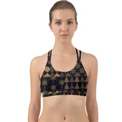 Golden Christmas Pattern Collection Back Web Sports Bra by Vaneshart