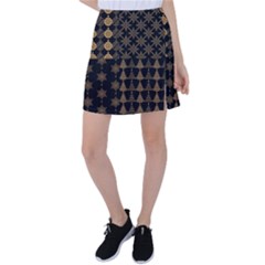 Golden Christmas Pattern Collection Tennis Skirt by Vaneshart