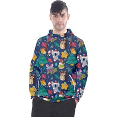 Colorful Funny Christmas Pattern Men s Pullover Hoodie by Vaneshart