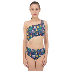 Colorful Funny Christmas Pattern Spliced Up Two Piece Swimsuit by Vaneshart