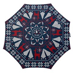 Knitted Christmas Pattern Straight Umbrellas by Vaneshart