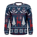 Knitted Christmas Pattern Men s Long Sleeve Tee View1