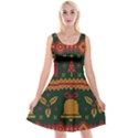 Knitted Christmas Pattern Reversible Velvet Sleeveless Dress View1