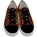 Knitted Christmas Pattern Men s Low Top Canvas Sneakers View1