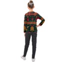 Knitted Christmas Pattern Kids  Long Mesh Tee View2