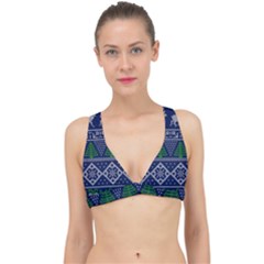 Beautiful Knitted Christmas Pattern Classic Banded Bikini Top by Vaneshart