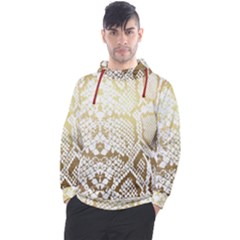 White And Gold Snakeskin Men s Pullover Hoodie