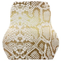 White And Gold Snakeskin Car Seat Back Cushion  by mccallacoulture