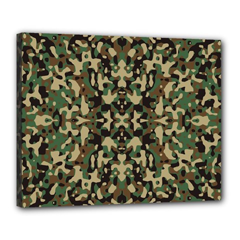 Camo Canvas 20  X 16  (stretched) by ArtworkByPatrick