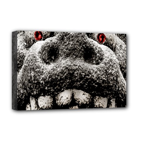 Monster Sculpture Extreme Close Up Illustration 2 Deluxe Canvas 18  X 12  (stretched) by dflcprintsclothing