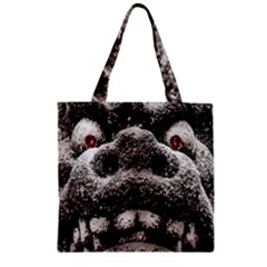 Monster Sculpture Extreme Close Up Illustration 2 Zipper Grocery Tote Bag by dflcprintsclothing