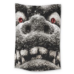 Monster Sculpture Extreme Close Up Illustration 2 Large Tapestry by dflcprintsclothing