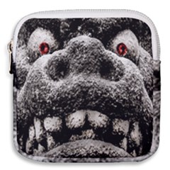 Monster Sculpture Extreme Close Up Illustration 2 Mini Square Pouch by dflcprintsclothing