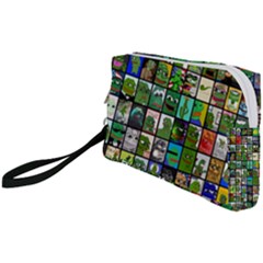 Pepe The Frog Memes Of 2019 Picture Patchwork Pattern Wristlet Pouch Bag (small) by snek