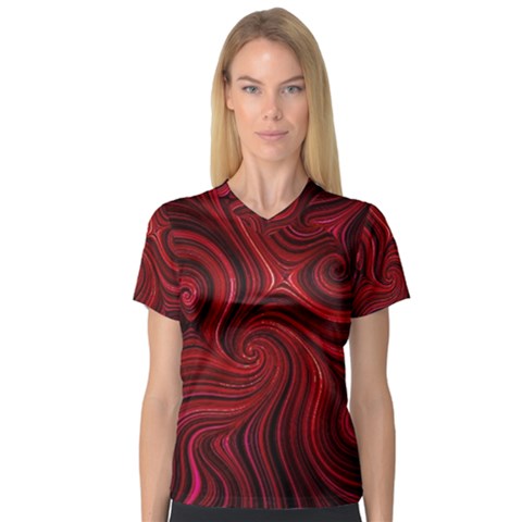 Electric Field Art Lviii V-neck Sport Mesh Tee by okhismakingart