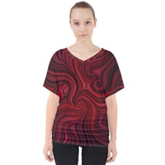 Electric Field Art Lviii V-neck Dolman Drape Top by okhismakingart