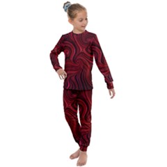 Electric Field Art Lviii Kids  Long Sleeve Set  by okhismakingart