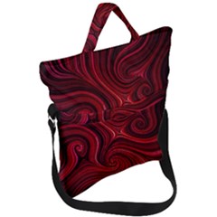 Electric Field Art Lviii Fold Over Handle Tote Bag by okhismakingart