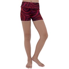 Electric Field Art Lviii Kids  Lightweight Velour Yoga Shorts by okhismakingart