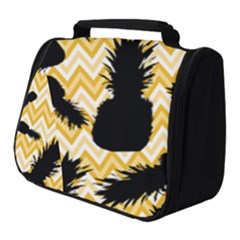 Ananas Chevrons Noir/jaune Full Print Travel Pouch (small) by kcreatif