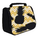 Ananas Chevrons Noir/Jaune Full Print Travel Pouch (Small) View2