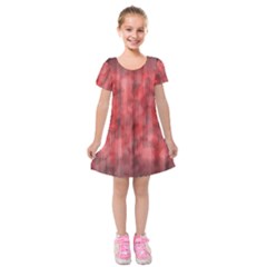 Abstrait Texture Rouge/noir Kids  Short Sleeve Velvet Dress by kcreatif