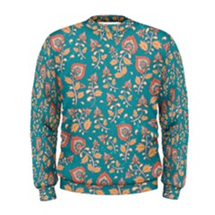 Teal Floral Paisley Men s Sweatshirt by mccallacoulture