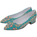 Teal Floral Paisley Stripes Women s Block Heels  View2