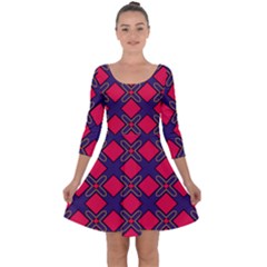 Df Wyonna Wanlay Quarter Sleeve Skater Dress by deformigo