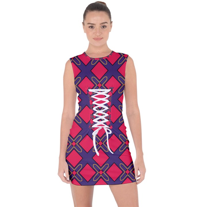 DF Wyonna Wanlay Lace Up Front Bodycon Dress