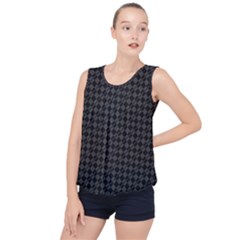 Damiers Abstrait Gris/noir Bubble Hem Chiffon Tank Top by kcreatif