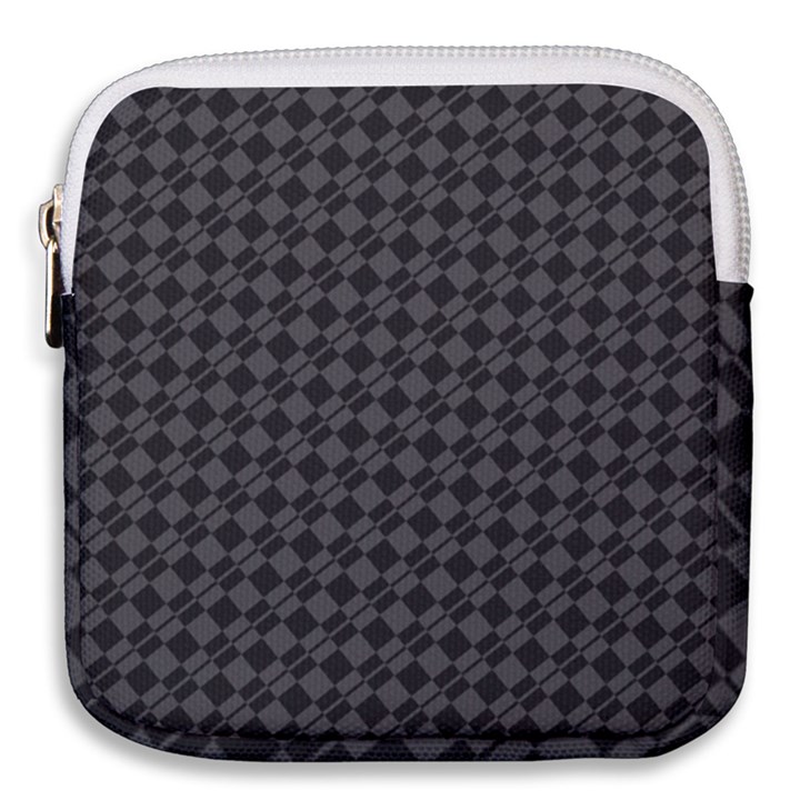 Damiers Abstrait Gris/Noir Mini Square Pouch