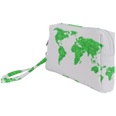 Environment Concept World Map Illustration Wristlet Pouch Bag (small)