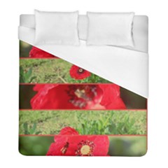 Photos Collage Coquelicots Duvet Cover (full/ Double Size) by kcreatif