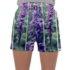 Collage Fleurs Violette Sleepwear Shorts by kcreatif